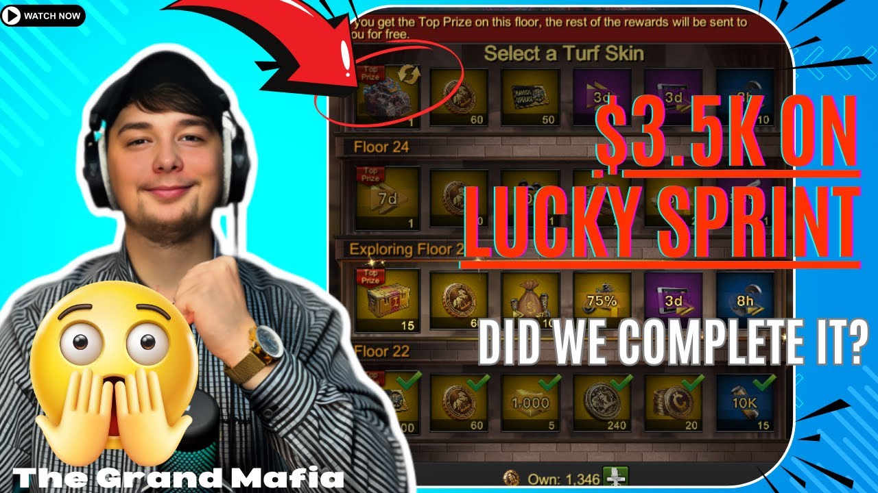 The Grand Mafia SPENDING 3.5K Lucky Sprint | Perm Turf Skin?!