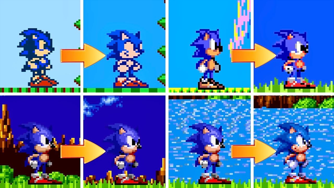 Sonic The Hedgehog Improvement Hacks Comparison