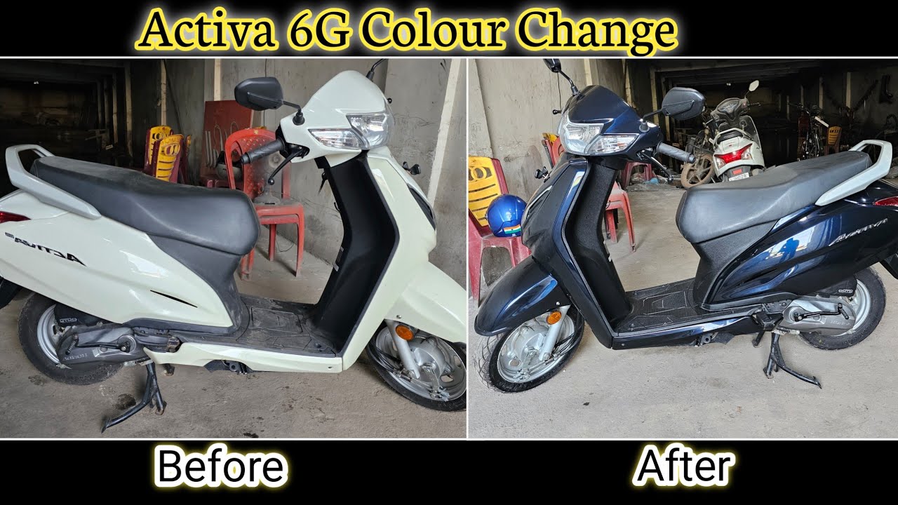 Activa 6G Colour Change 🔥 Before After Result | Full Transformation