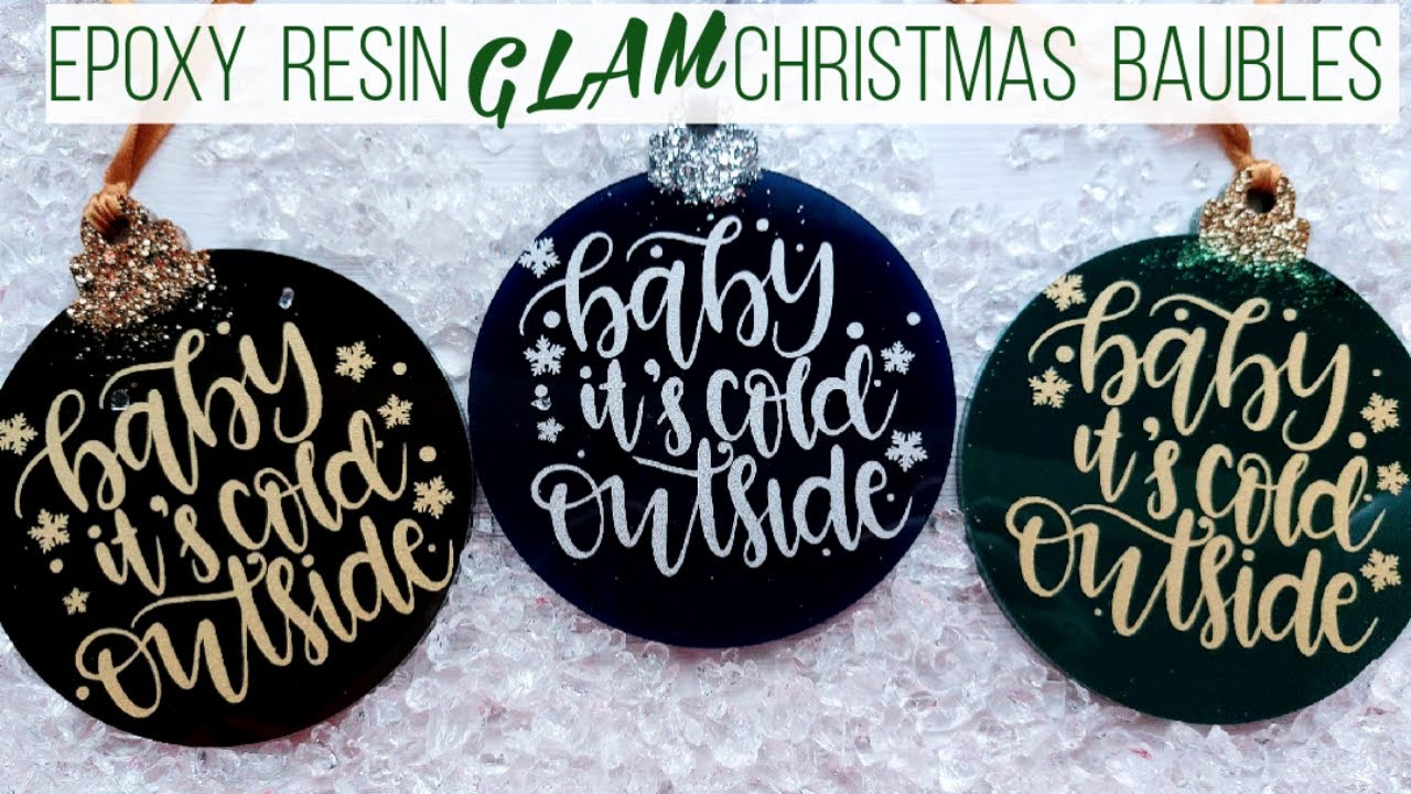Epoxy Resin *GLAM* Christmas Baubles
