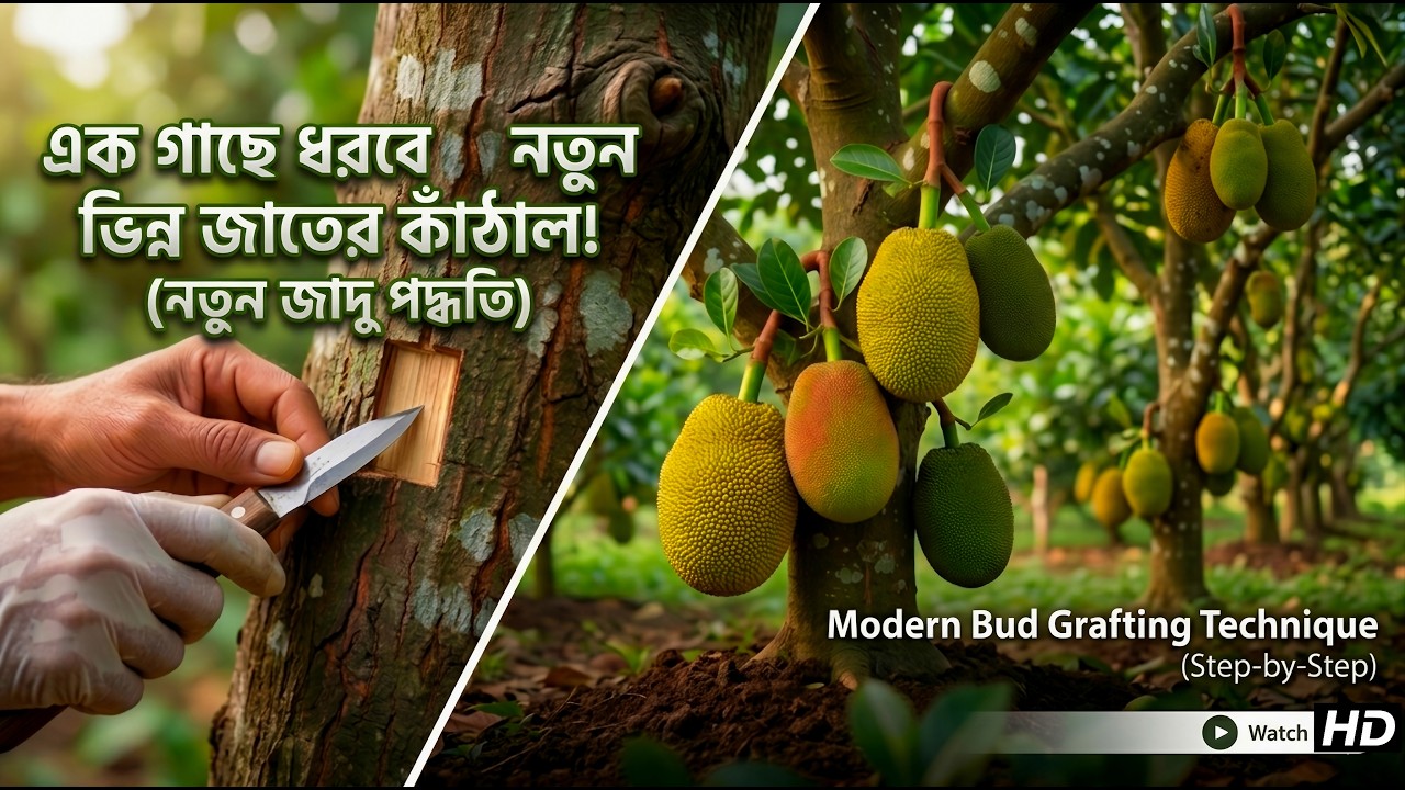 Jackfruit Tree easy grafting process / চারা গাছে কাঁঠাল ধরাতে এই কলমটি