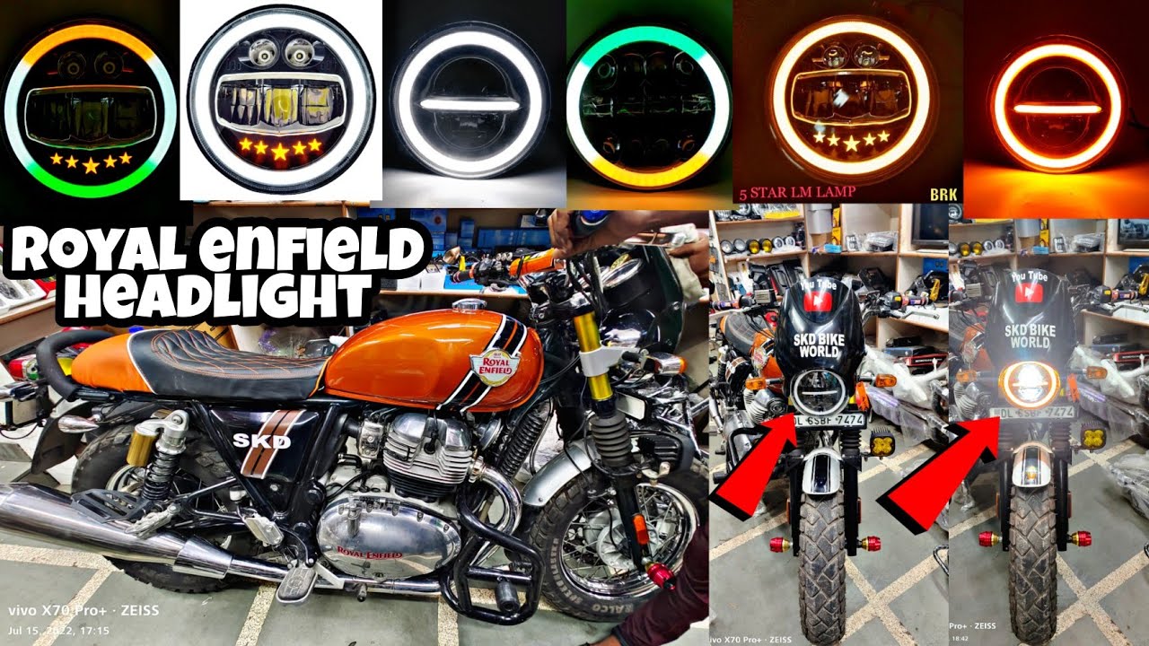 interceptor 650 headlight modification | Royal Enfield top headlights | gt 650 headlight