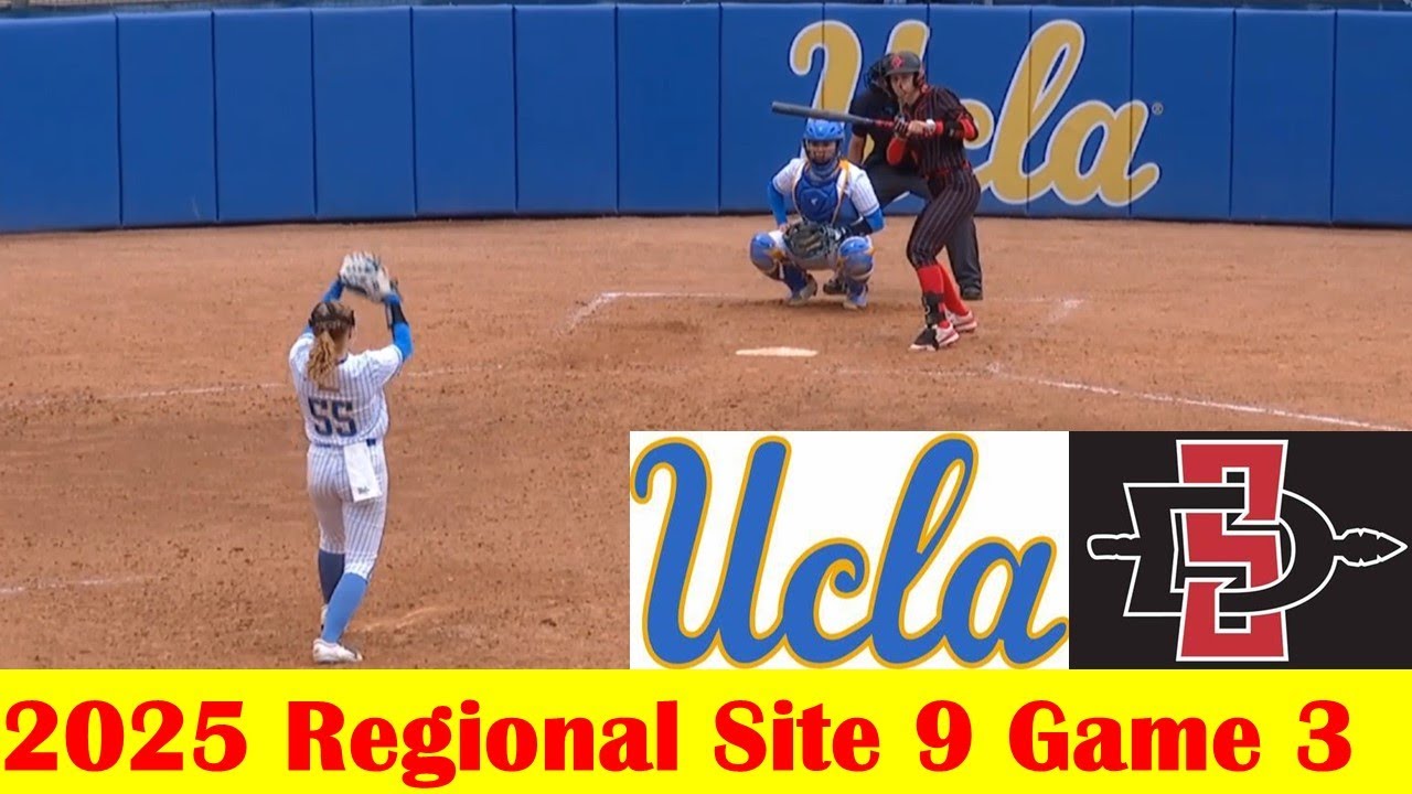 San Diego State vs #9 UCLA Softball Game Highlights, 2025 NCAA Regional Site 9 Game 3