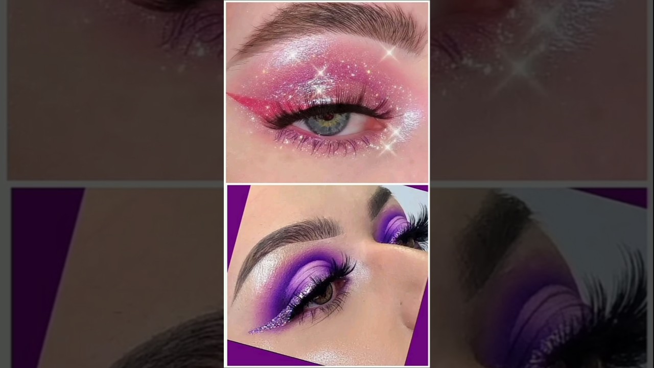 Glitter purple vs glitter pink