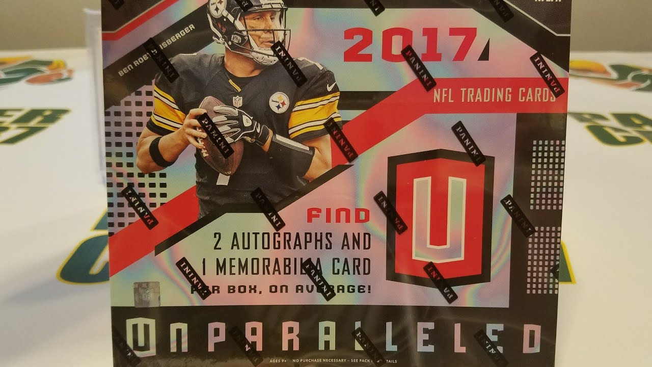 Футбольный набор Panini Unparalleled Hobby Box 2017 года. 2 автомата, 1 мем в каждом.