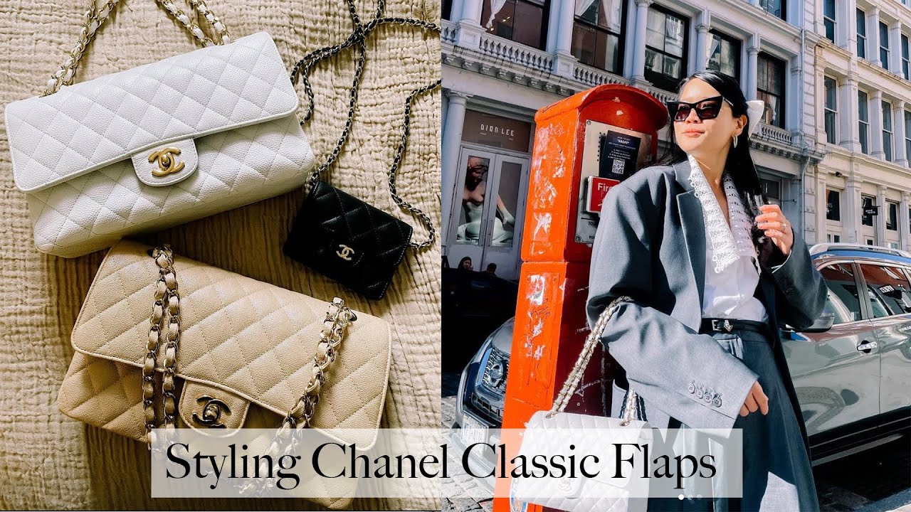 STYLING WHITE AND BEIGE CHANEL CLASSIC FLAP