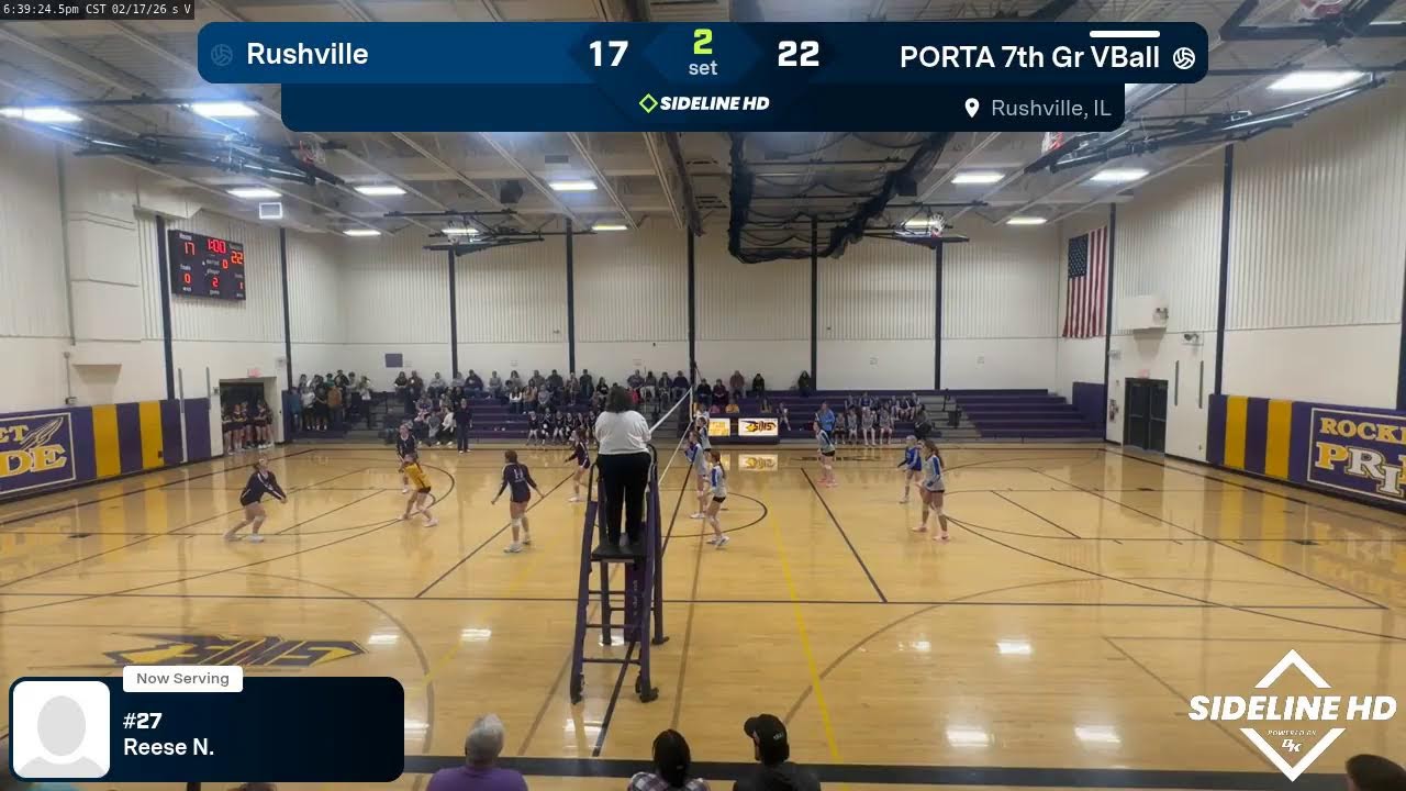 PORTA 7th Gr VBall @ Rushville (2026.02.17)