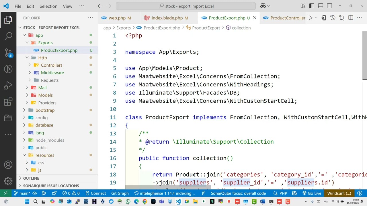 Comment Exporter et importer les données excel et CSV sur laravel 12
