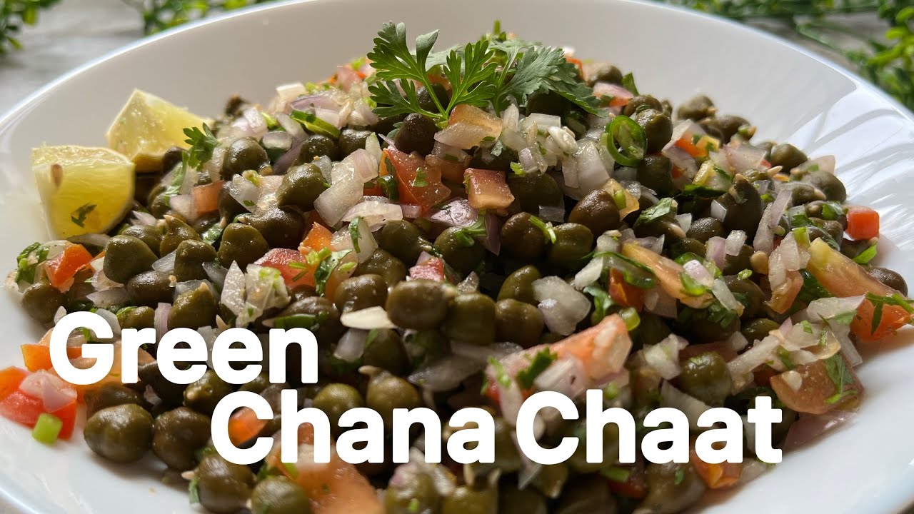 Easy Green Chana Chaat | Quick Healthy Snack Recipe | No Oil
