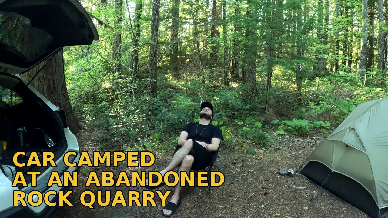 Camping Alone in a Creepy Abandoned Quarry