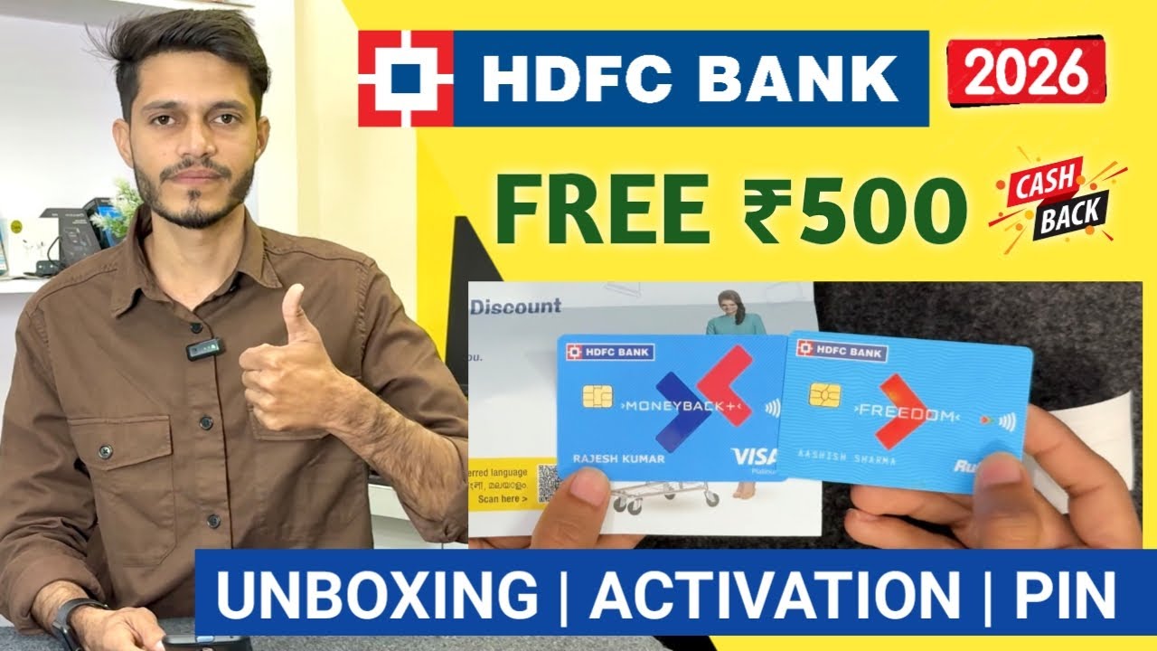 HDFC Bank Credit Card Unboxing 🔥 | Activate & PIN Set Kaise Kare? | ₹500 Welcome Benefit