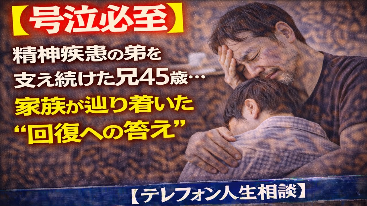 【号泣必至】精神疾患の弟を支え続けた兄45歳…家族が辿り着いた“回復への答え”  [テレフォン人生相談 ]