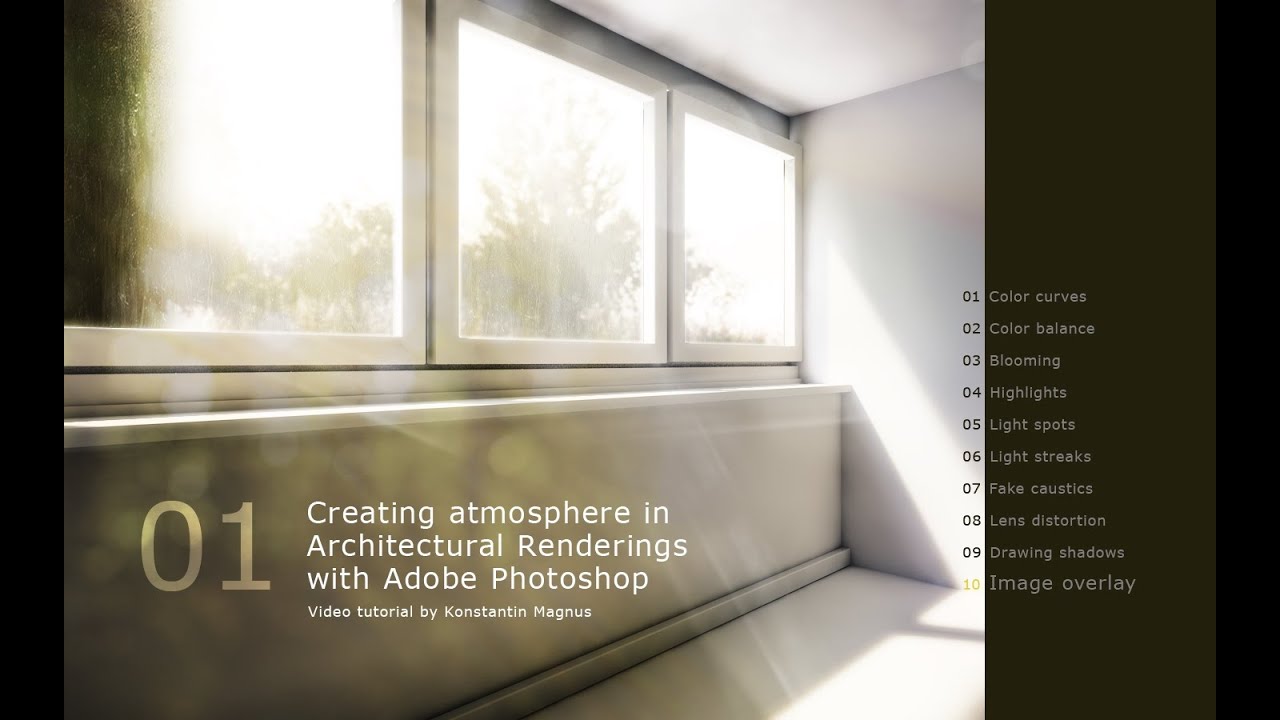 Creating Atmosphere in Architectural Renderings - Adobe Photoshop Tutorial