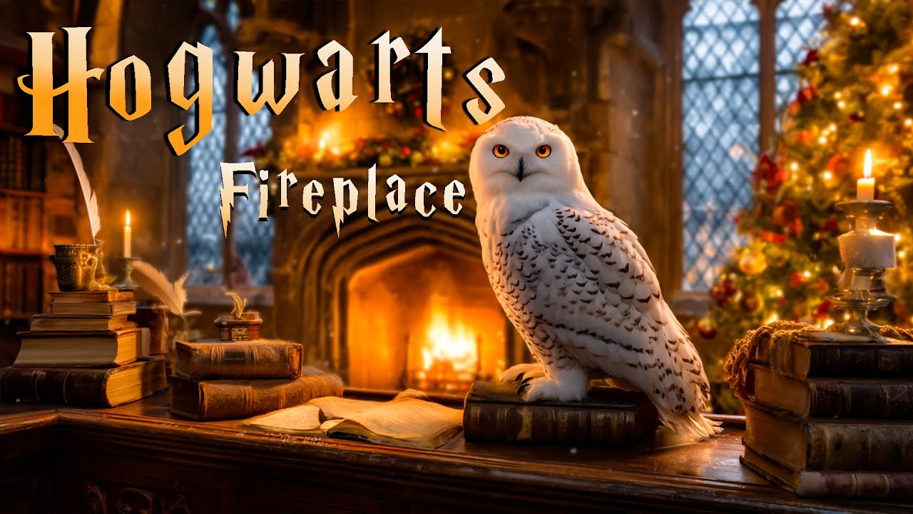 When Snow Falls on Hogwarts 🏰 Winter Ambience & Soft Magical Music