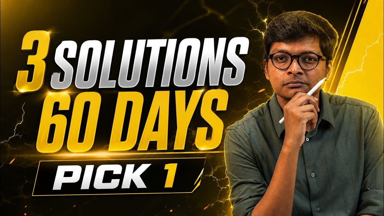60 Days - 3 Solutions - Pick One - CA Inter Sep 26 / Jan 27 Exams