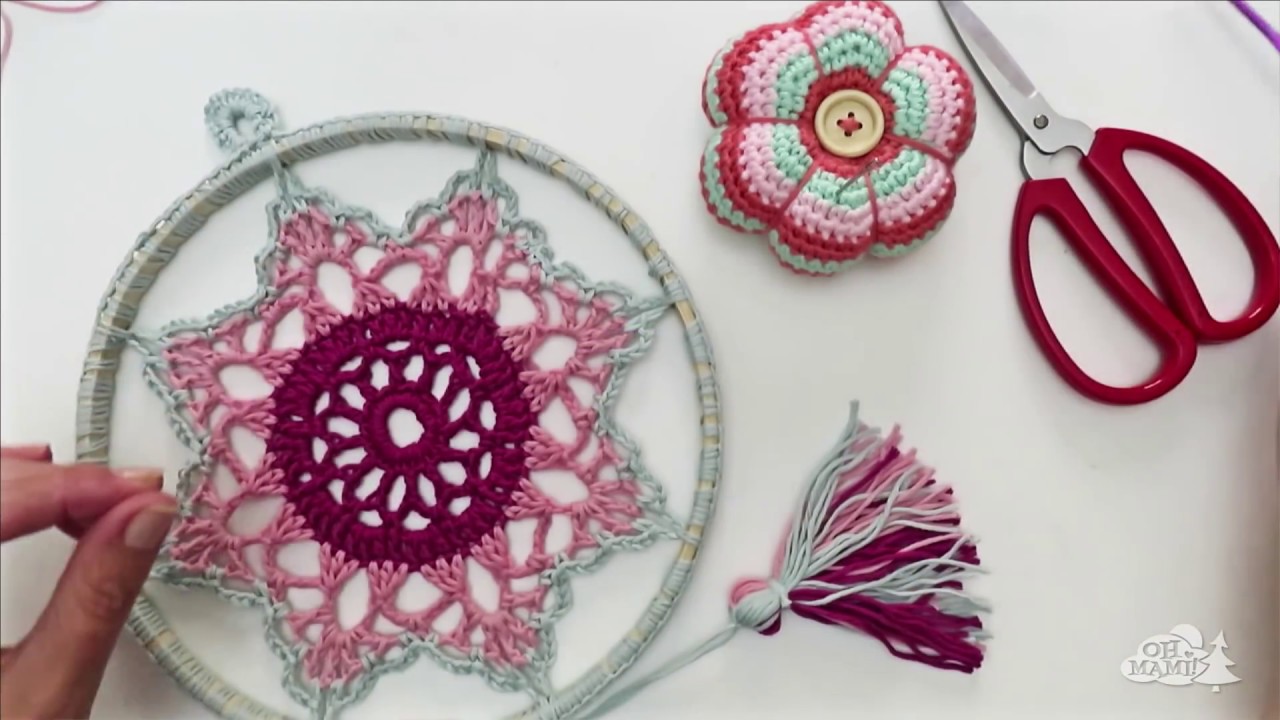 ATRAPASUEÑOS Mandala Estrella a crochet 2# ( Dream catcher)