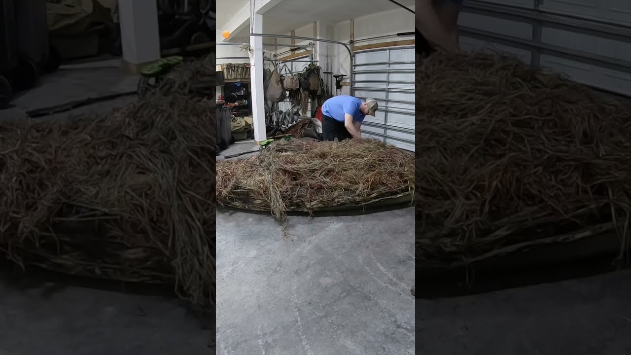 Installing the blind on the #Nucanoe Frontier 12 kayak for duck hunting season #shorts