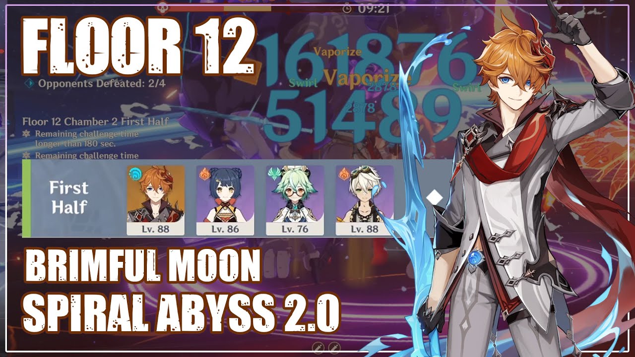 Childe Vaporize Team Comp [Spiral Abyss 2.0 Floor 12 All First Half Brimful Moon]