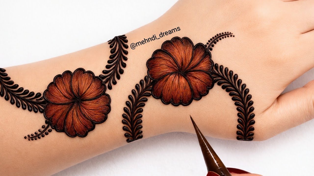 Very simple unique style mehndi design for back hand|new easy mehndi design 2026 | mehandi designs|