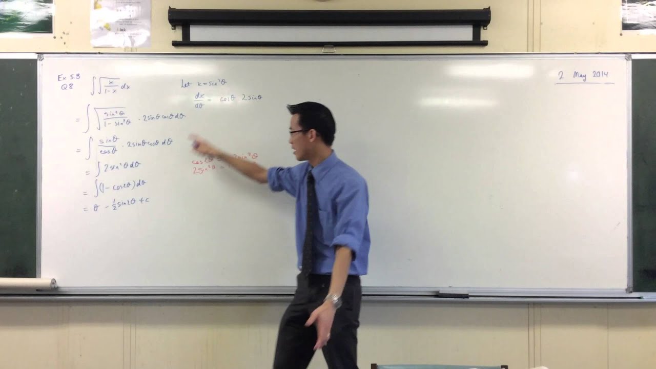 Integrating √[x/(1-x)] by Trigonometric Substitution