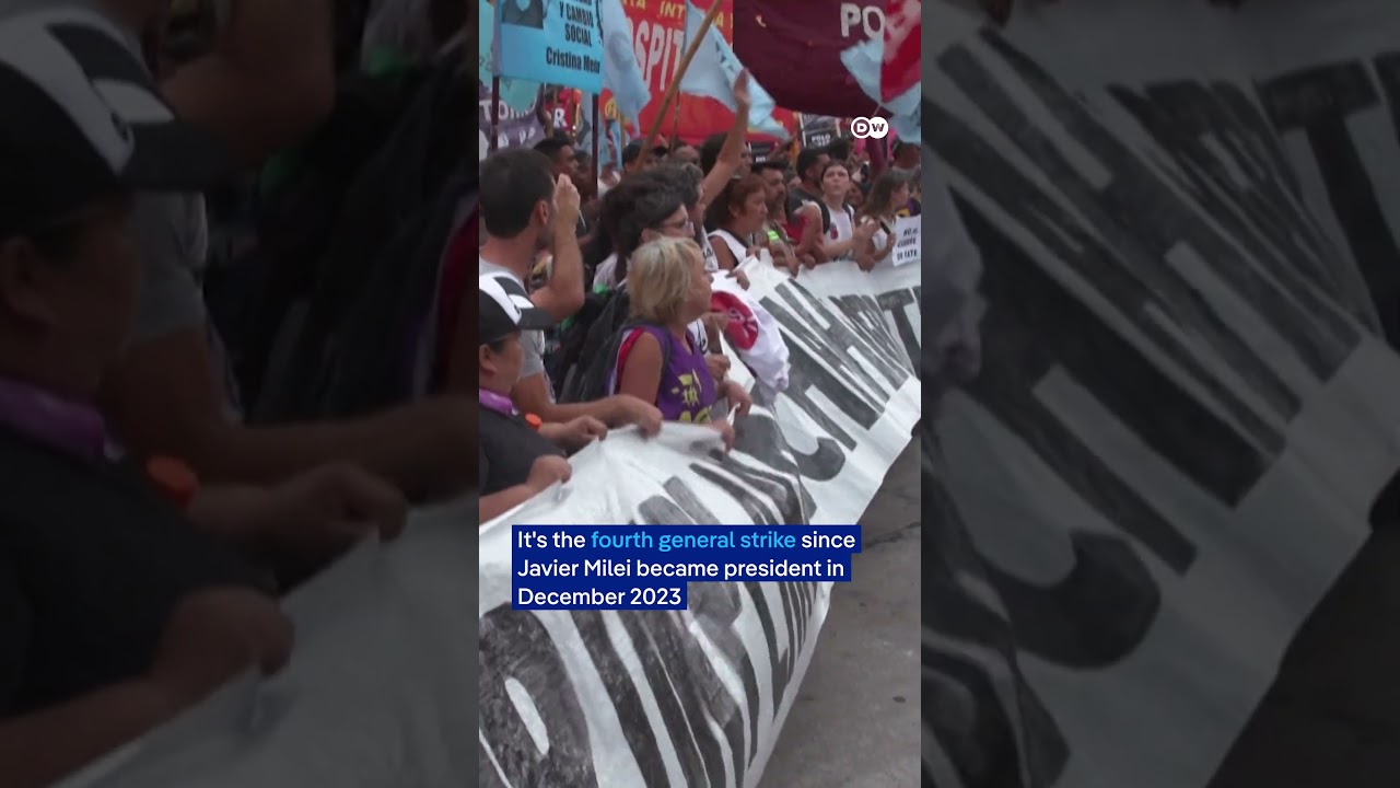 Argentines clash with police amid general strike | DW News