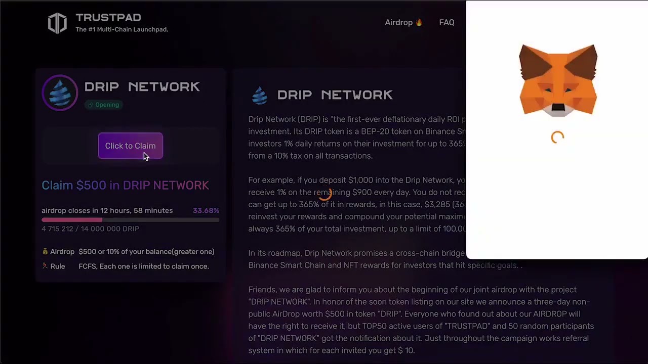 Guaranteed DRIP airdrop | Claim $500 | Don&rsquo;t miss it out 🚀 DRIP token news