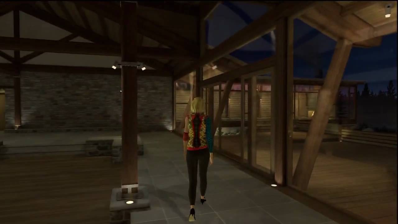 Playstation Home Personal Space Tour - Lakeside Log Cabin