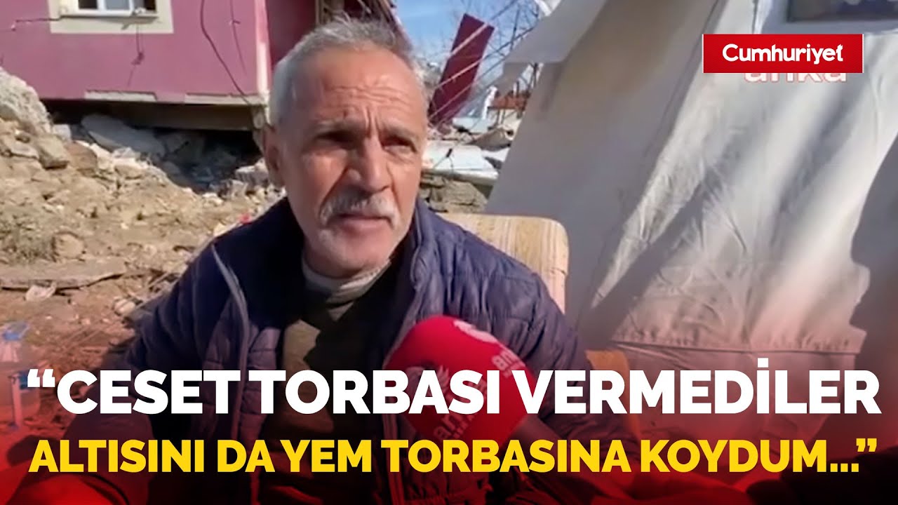 Depremde ailesini kaybeden depremzede: İnekleri yemlediğim yem torbasına koydum altısını da...