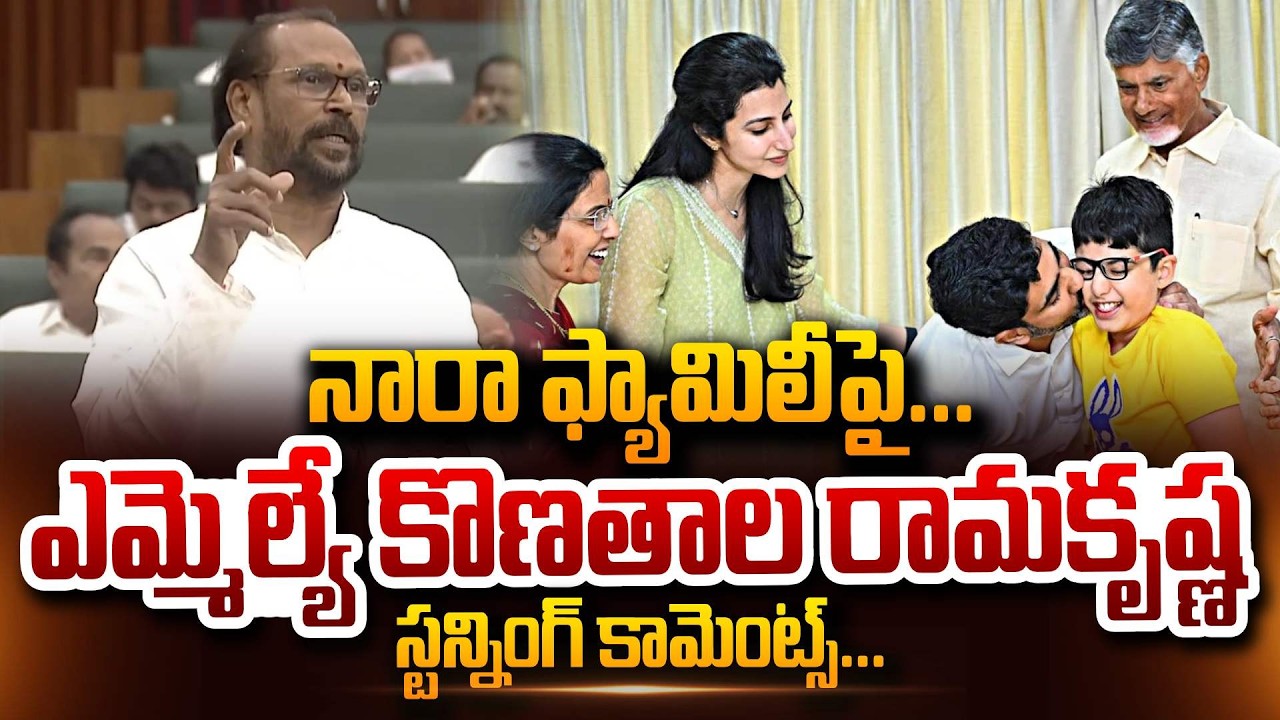 నారా ఫ్యామిలీ పై జనసేన ఎమ్మెల్యే కామెంట్స్ | MLA Konathala Rama Krishna Comments On Nara Family
