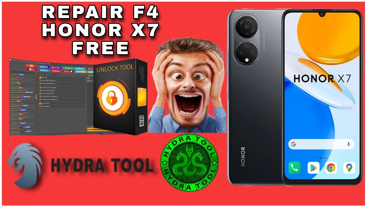 REPAIR F4 HUAWEI HONOR X7 by UNLOCKTOOL / HYDRA TOOL | FREE
