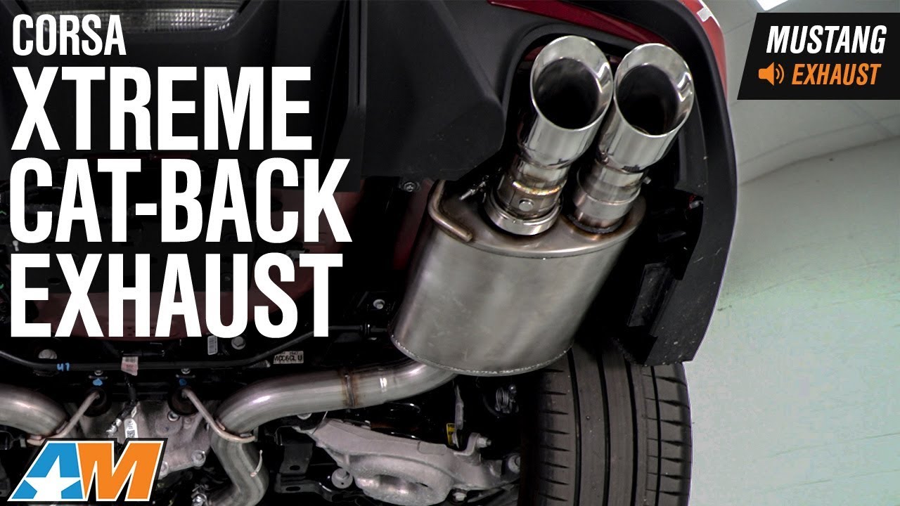 2018 Mustang GT Fastback Corsa Xtreme Cat-Back Exhaust w/ Polished Tips Exhaust Sound Clip & Install