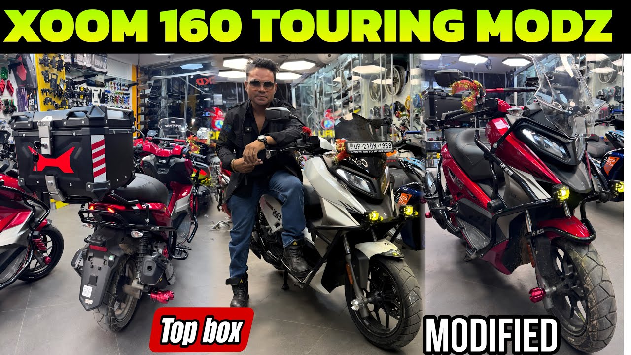 Xoom 160 Modified | Xoom 160 Top box  | Top Rack | Xoom 160 Touring modifications 