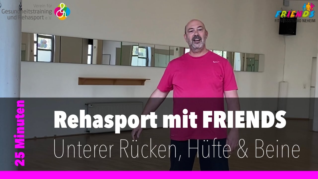 Rückenschmerzen loswerden | Übungen für unteren Rücken, Hüfte, Beine | Rehasport mit FRIENDS Neheim