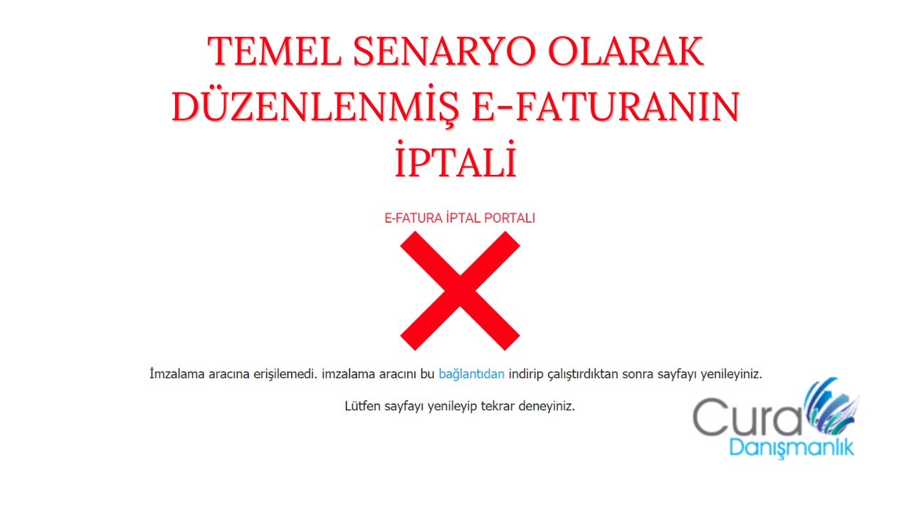 Temel Fatura İptal İşlemi (E-Fatura İptal Portalı Detaylı Anlatım)