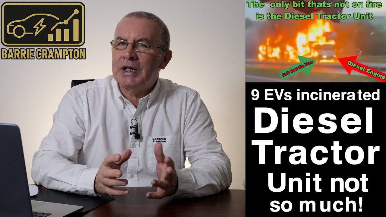 9 EVs in Thermal Runaway — The Only Thing Not on Fire? The Diesel Cab! ⚡🚗