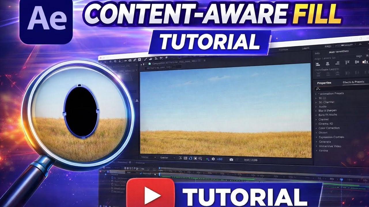 Remove ANY Object From Video in After Effects (Content-Aware Fill Tutorial)