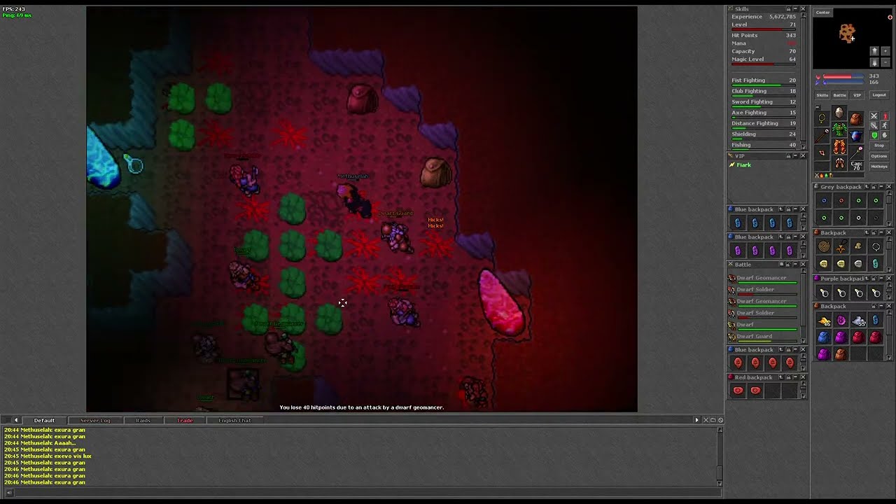 Dura (Tibia) - Hunting at Dwarf Hell