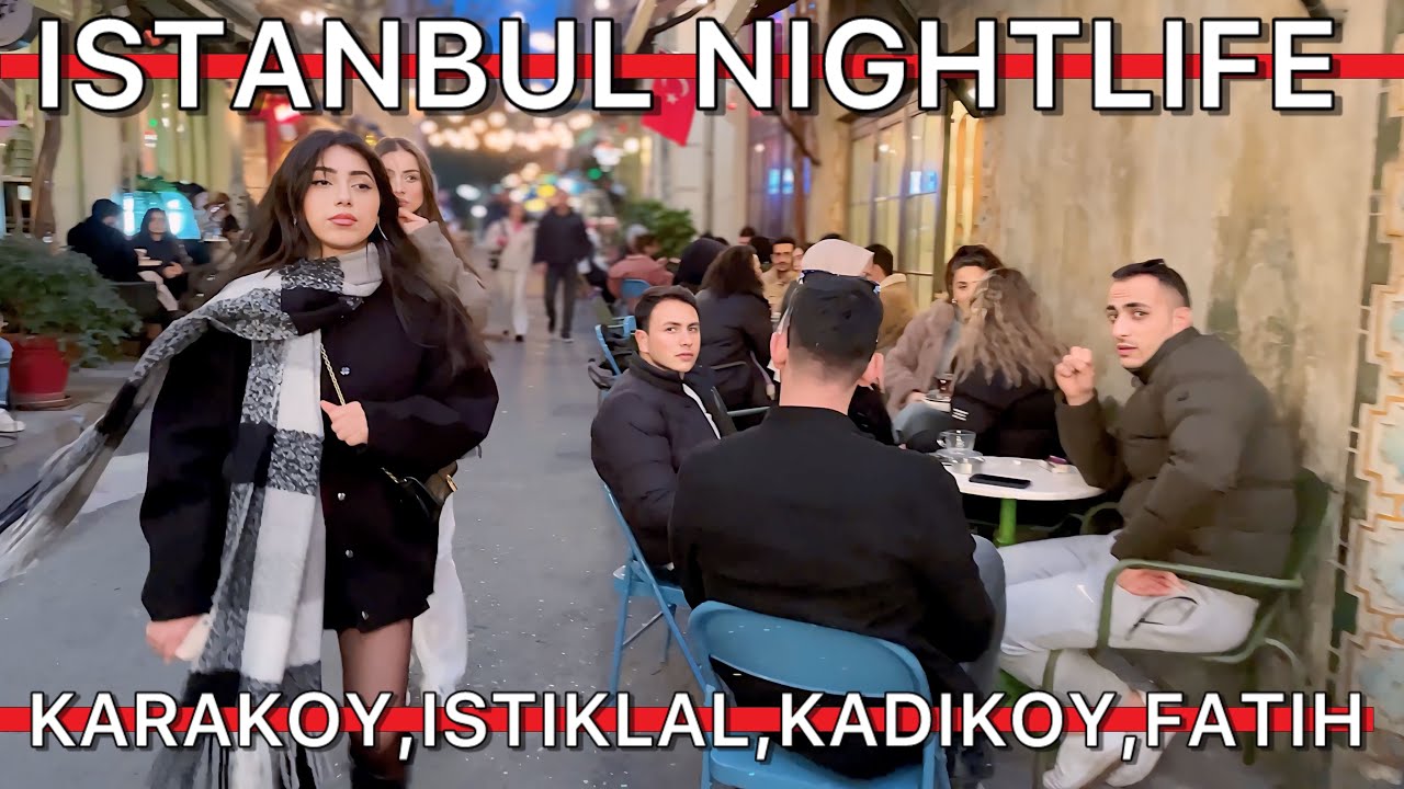 TURKIYE🇹🇷ISTANBUL Nightlife,Karakoy,Kadikoy,Istiklal Street,Blue Mosque Walking Tour Travel Guide