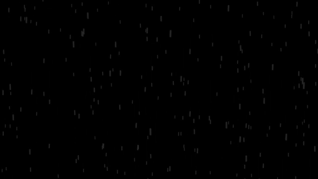 Drizzling Rain Particles Raining Black Background 4K (No Loops) | 1 Hour Silent Screensaver Overlay