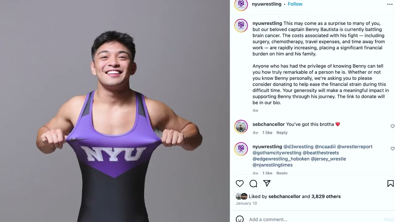 NYU Wrestling | Support Benny's Fight