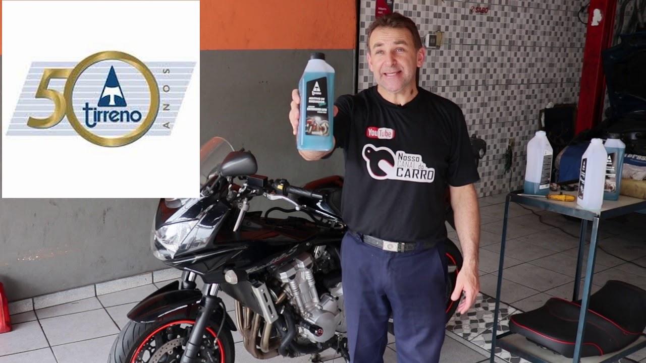 Bandit 1250S limpeza do sistema de arrefecimento e aditivo Tirreno para moto