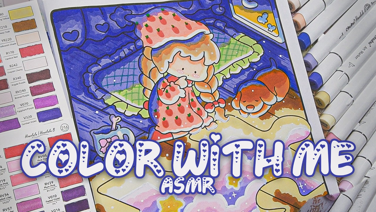 ASMR | Koloruj ze mną 🎀 &bdquo;Kraina marzeń&rdquo; autorstwa Bogiki 🧸 Ohuhu Markery do przodu