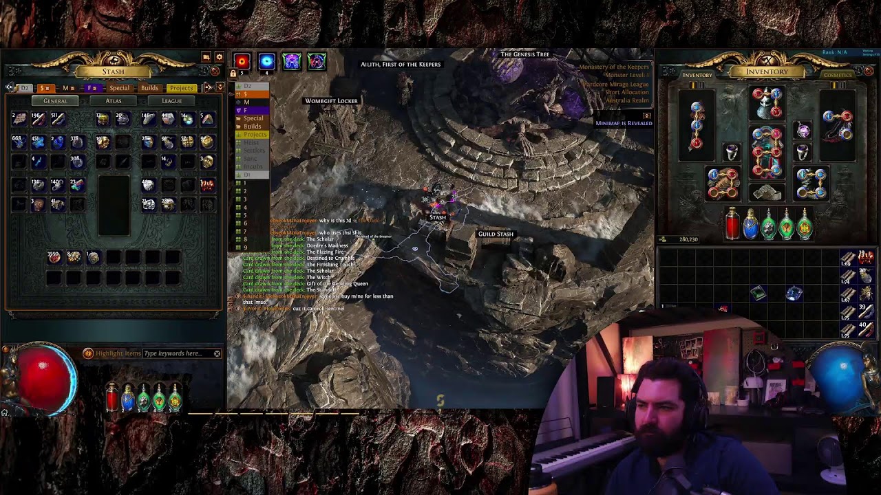 Searing Bond of Detonation ramping - Day 3 (Path of Exile HC Mirage)