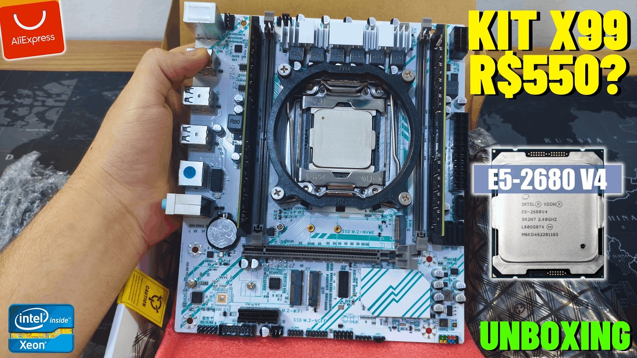 KIT XEON X99 DE R$550 DO ALIEXPRESS QUE DECEPCIONOU? UNBOXING, TESTES E MOD BIOS