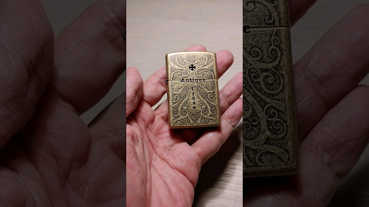 zippo lighter antique cross