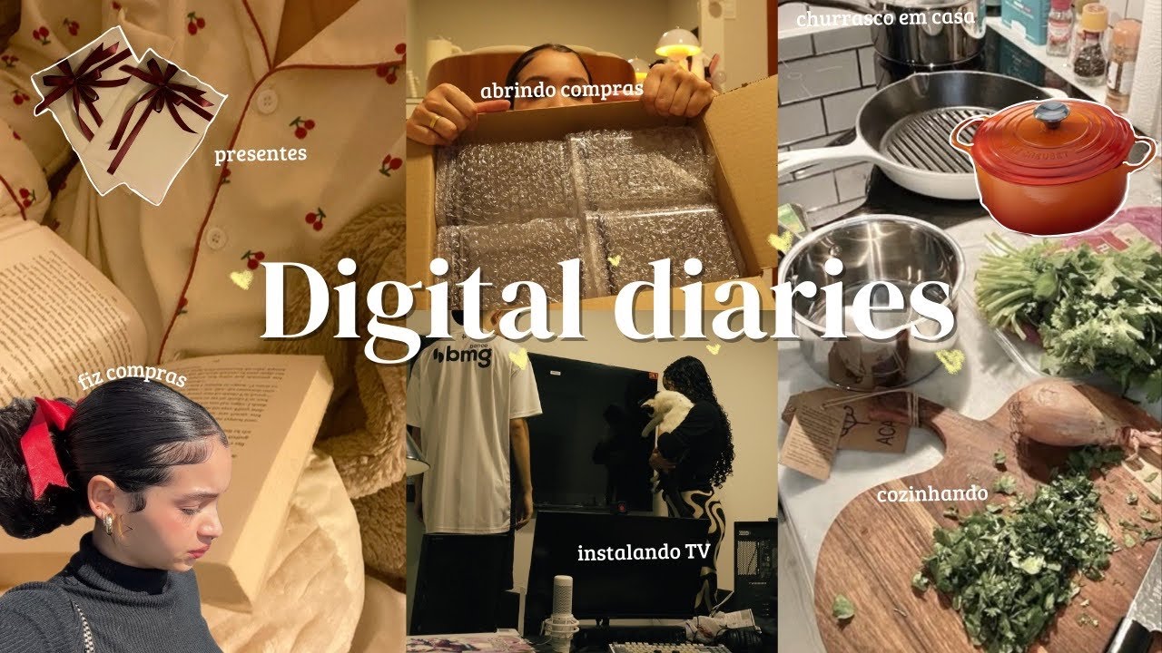 VLOG digital diaries 🍒| instalando tv, compras para casa, organização, umectação, rotina