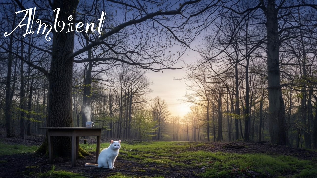| Relax | Forest Café - Quietly Breaking Dawn @CatCaféMusic_HonuCat #cat #café #coffee #ambient