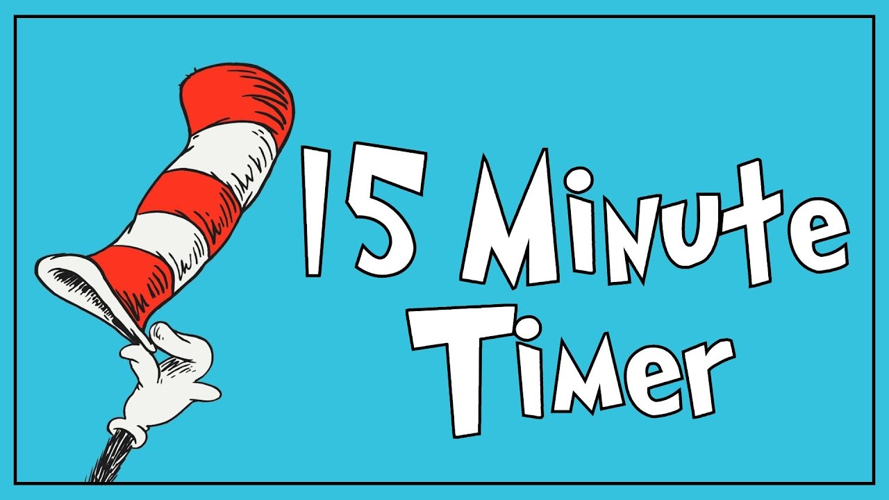 🎩🐱 15-Minute Cat in the Hat–Style Countdown Timer | Fun Classroom Visual Timer for Kids