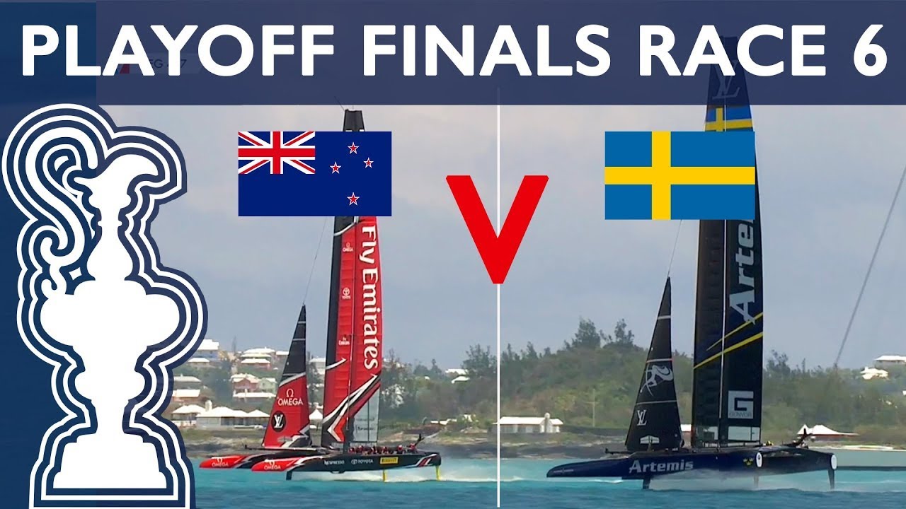 35th America's Cup LV Playoff Finals SWE vs. NZL Race 6 | AMERICA'S CUP