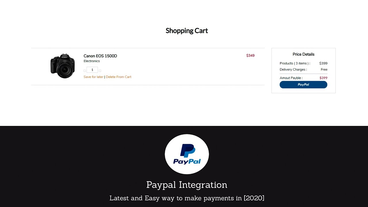PayPal Checkout Integration Tutorial For Beginners - [2020]